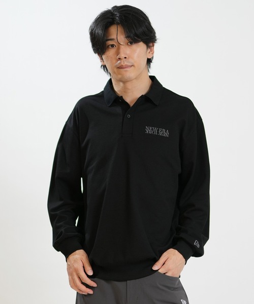 NEW ERA(ニューエラ)の「NEW ERA/ニューエラ ポロシャツ GF LS HW KANOKO POLO 15129476/15129477(シャツ/ブラウス・メンズ・ブラック/ダークグレー・M/L/XL/XXL)」の2枚目の写真