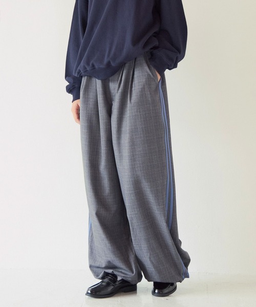 PBLIM(ページボーイリム)の「《UNISEX》チェックワイドパンツ(その他パンツ・レディース・グレー/ターコイズブルー・LARGE/MEDIUM)」の5枚目の写真