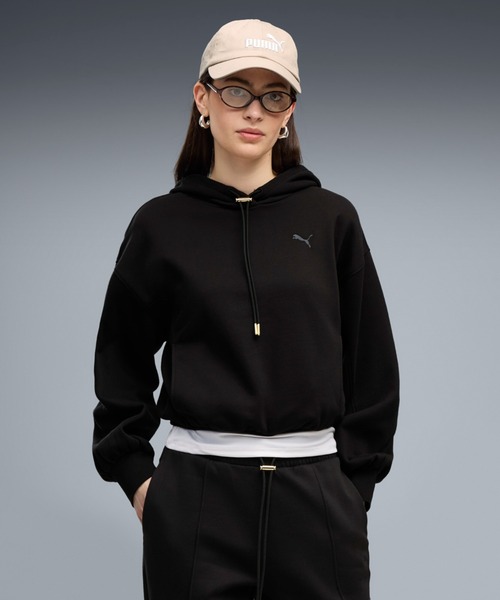 PUMA(プーマ)の「PUMA プーマ ウィメンズ HER リラックスド フーディ FL(パーカー・レディース・ダークブラウン系/ブラック・SMALL/MEDIUM/X-LARGE/LARGE)」の1枚目の写真