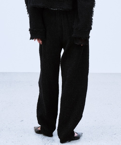 THINGS THAT MATTER(シングス ザット マター)の「PUNCHING DENIM TWEEDY PANTS / パンチング デニム ツイーディ パンツ(デニムパンツ・レディース・ブルー/ブラック・2/1)」の14枚目の写真