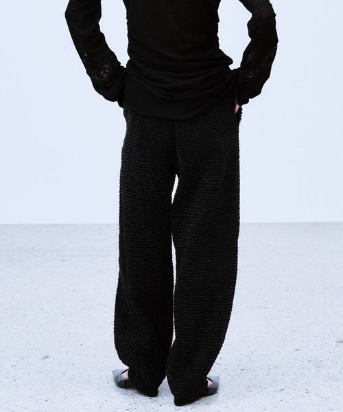 THINGS THAT MATTER(シングス ザット マター)の「PUNCHING DENIM TWEEDY PANTS / パンチング デニム ツイーディ パンツ(デニムパンツ・レディース・ブルー/ブラック・2/1)」の12枚目の写真