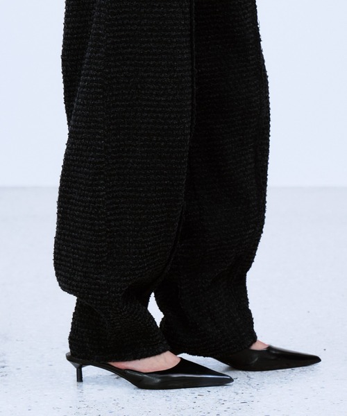 THINGS THAT MATTER(シングス ザット マター)の「PUNCHING DENIM TWEEDY PANTS / パンチング デニム ツイーディ パンツ(デニムパンツ・レディース・ブルー/ブラック・2/1)」の18枚目の写真