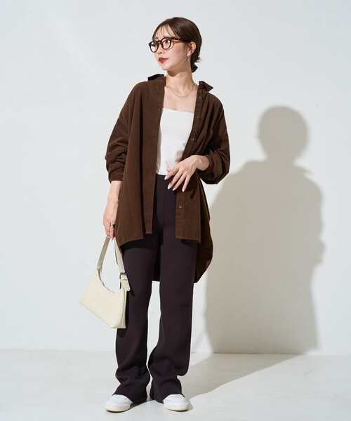 FREAK'S STORE(フリークスストア)の「限定展開 リブ ニット フレア ニット パンツ(その他パンツ・レディース・ライトグレー/グレー/ブラウン/ナチュラル/ダークブラウン/ベージュ/ブラック・SMALL/MEDIUM)」の13枚目の写真