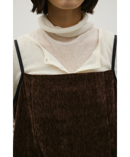 STYLEMIXER(スタイルミキサー)の「パイピングベロアキャミワンピース(ワンピース・レディース・カーキ/ブラウン/ブラック・MEDIUM/SMALL)」の10枚目の写真