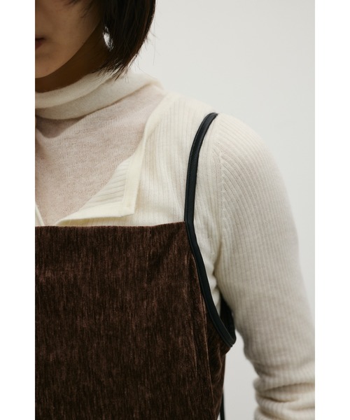 STYLEMIXER(スタイルミキサー)の「パイピングベロアキャミワンピース(ワンピース・レディース・カーキ/ブラウン/ブラック・MEDIUM/SMALL)」の11枚目の写真