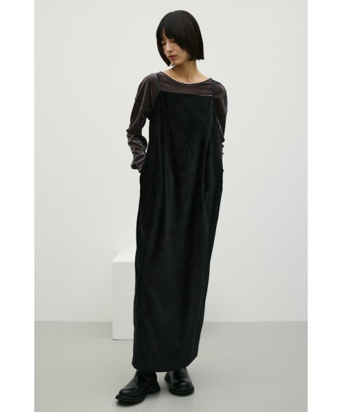 STYLEMIXER(スタイルミキサー)の「パイピングベロアキャミワンピース(ワンピース・レディース・カーキ/ブラウン/ブラック・MEDIUM/SMALL)」の5枚目の写真