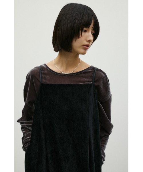 STYLEMIXER(スタイルミキサー)の「パイピングベロアキャミワンピース(ワンピース・レディース・カーキ/ブラウン/ブラック・MEDIUM/SMALL)」の20枚目の写真