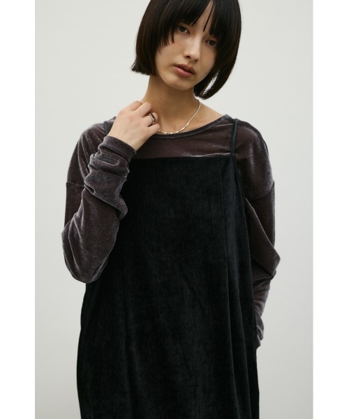 STYLEMIXER(スタイルミキサー)の「パイピングベロアキャミワンピース(ワンピース・レディース・カーキ/ブラウン/ブラック・MEDIUM/SMALL)」の21枚目の写真