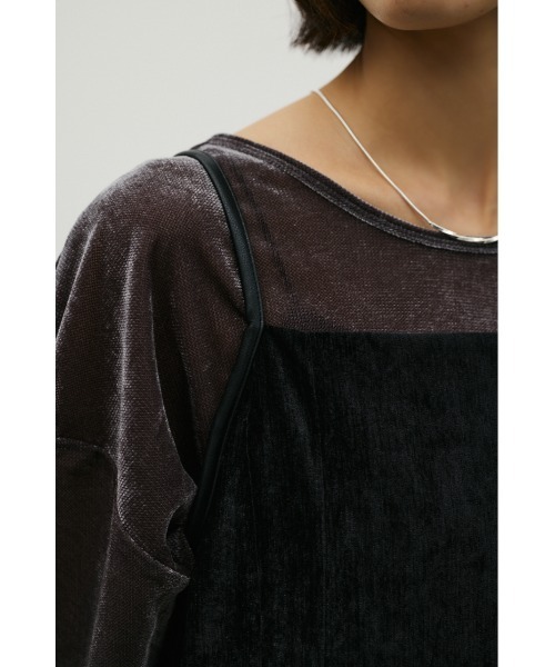 STYLEMIXER(スタイルミキサー)の「パイピングベロアキャミワンピース(ワンピース・レディース・カーキ/ブラウン/ブラック・MEDIUM/SMALL)」の22枚目の写真