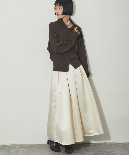 ANOTHER S(アナザーエス)の「サテンボリュームスカート(スカート・レディース・ブラック/ブラウン/アイボリー・FREE)」の11枚目の写真