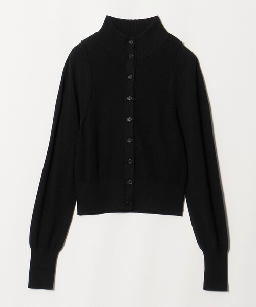 AMOMENTO＞BLOCKING BUTTON UP CARDIGAN/カーディガン（カーディガン
