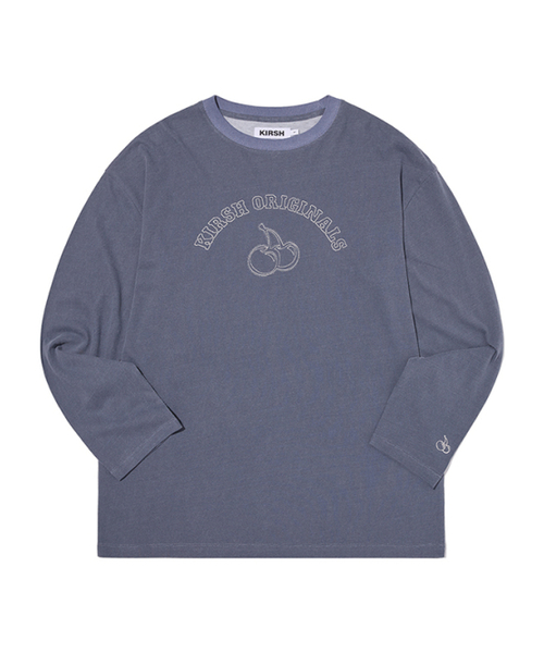 KIRSH（キルシー）の「ピグメントダイングアーチチェリー長袖トップス[ネイビー]（Tシャツ/カットソー・レディース・その他・1）」の2枚目の写真