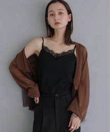 &g'aime（アンジェム）の「【&ｇ'aime 】カップ付きレースキャミソール　Lace Cami with Padded Cups（インナーウェア/肌着）」