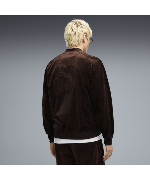 PUMA(プーマ)の「PUMA プーマ メンズ ESS エレベーテッド リラックスド ベロア トラックジャ(ジャージ・メンズ・ネイビー/ダークブラウン系/ブラック×レッド・LARGE/XX-LARGE/MEDIUM/SMALL/X-LARGE)」の9枚目の写真