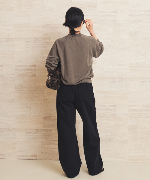 plage（プラージュ）の「コットンカシミヤ裏毛プルオーバー（Tシャツ/カットソー・レディース・ブラウン/ホワイト・FREE）」の17枚目の写真