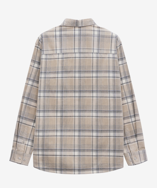 MINDBRIDGE(マインドブリッジ)の「COUTURE 40番手ベージュチェックコーデュロイオーバーサイズシャツ(シャツ/ブラウス・メンズ・ベージュ・95/105/100/110)」の7枚目の写真