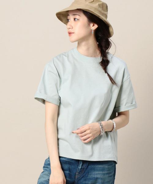 BEAUTY&YOUTH UNITED ARROWS(ビューティーアンドユースユナイテッドアローズ)の「BY BD ロールアップTシャツ◆(Tシャツ/カットソー・レディース・ホワイト/ベージュ/ライトピンク/ネイビー/ライム/レッド/ブラック・FREE)」の5枚目の写真