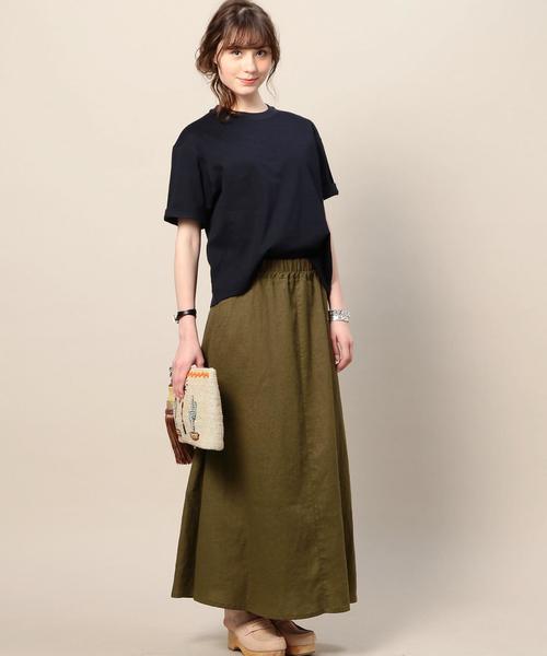 BEAUTY&YOUTH UNITED ARROWS(ビューティーアンドユースユナイテッドアローズ)の「BY BD ロールアップTシャツ◆(Tシャツ/カットソー・レディース・ホワイト/ベージュ/ライトピンク/ネイビー/ライム/レッド/ブラック・FREE)」の11枚目の写真