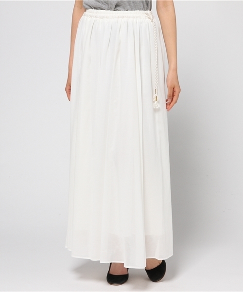 ESTNATION（エストネーション）の「ESTNATION ロングスカート（スカート・レディース・オフホワイト/ブラック/カーキ・38/36）」の16枚目の写真