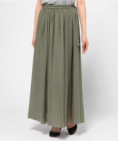 ESTNATION（エストネーション）の「ESTNATION ロングスカート（スカート・レディース・オフホワイト/ブラック/カーキ・38/36）」の15枚目の写真