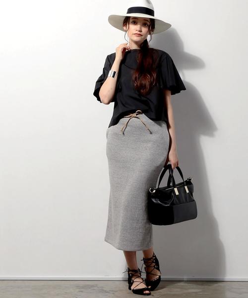 UNITED ARROWS（ユナイテッドアローズ）の「UWBT ジャージー リブ タイトスカート◆（スカート・レディース・グレー/オリーブ/ネイビー・FREE）」の7枚目の写真