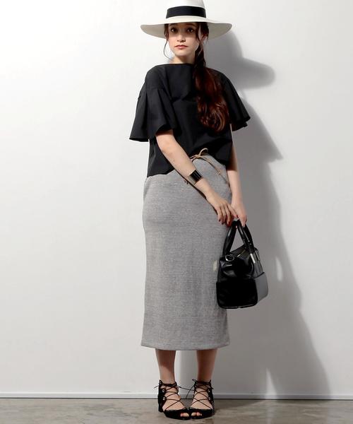 UNITED ARROWS（ユナイテッドアローズ）の「UWBT ジャージー リブ タイトスカート◆（スカート・レディース・グレー/オリーブ/ネイビー・FREE）」の15枚目の写真