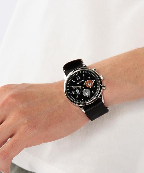 coen（コーエン）の「コーエンベアクロノグラフウォッチ（アナログ腕時計・メンズ・ホワイト/ブラック・FREE）」の3枚目の写真