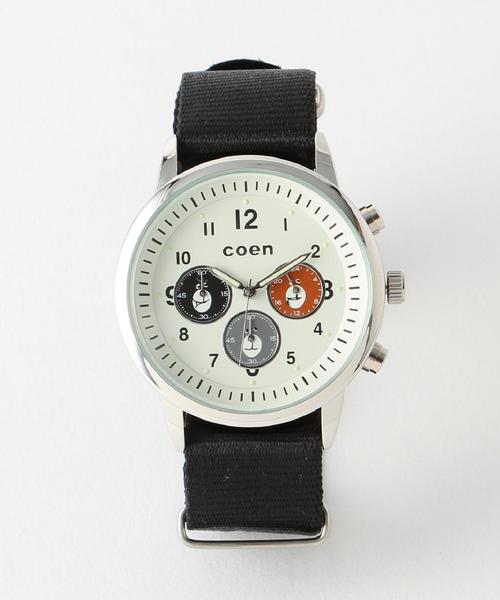 coen（コーエン）の「コーエンベアクロノグラフウォッチ（アナログ腕時計・メンズ・ホワイト/ブラック・FREE）」の4枚目の写真