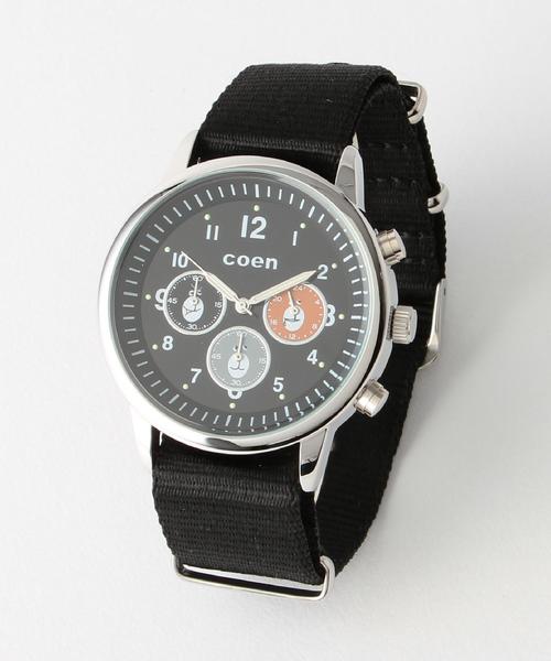 coen（コーエン）の「コーエンベアクロノグラフウォッチ（アナログ腕時計・メンズ・ホワイト/ブラック・FREE）」の6枚目の写真