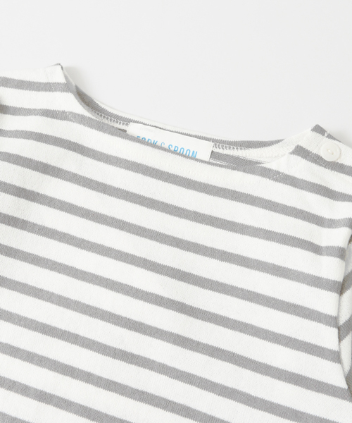 URBAN RESEARCH DOORS（アーバンリサーチドアーズ）の「FORK＆SPOON Nautical-striped L/S（Tシャツ/カットソー・キッズ・グレー/ネイビー・105/90/120/135）」の12枚目の写真
