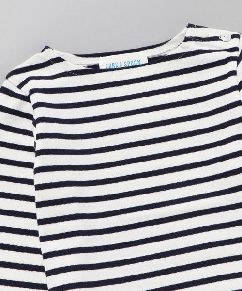 URBAN RESEARCH DOORS（アーバンリサーチドアーズ）の「FORK＆SPOON Nautical-striped L/S（Tシャツ/カットソー・キッズ・グレー/ネイビー・105/90/120/135）」の4枚目の写真