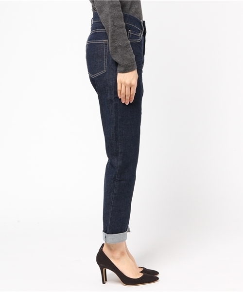 Honeys（ハニーズ）の「デニムテーパードパンツ（デニムパンツ・レディース・ライトインディゴブルー/インディゴブルー/ワンウォッシュ/ライトブルー・S/M/L/SS/LL）」の6枚目の写真