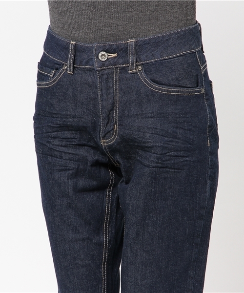 Honeys（ハニーズ）の「デニムテーパードパンツ（デニムパンツ・レディース・ライトインディゴブルー/インディゴブルー/ワンウォッシュ/ライトブルー・S/M/L/SS/LL）」の8枚目の写真