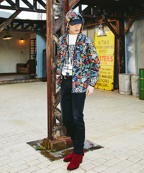 HYSTERIC GLAMOUR（ヒステリックグラマー）の「THE GHOST WOLVES/THE GHOST WOLVES R&R プリント リブ付Tシャツ（Tシャツ/カットソー・メンズ・ホワイト/ブラック・SMALL/MEDIUM/LARGE）」の14枚目の写真