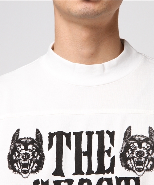 HYSTERIC GLAMOUR（ヒステリックグラマー）の「THE GHOST WOLVES/THE GHOST WOLVES R&R プリント リブ付Tシャツ（Tシャツ/カットソー・メンズ・ホワイト/ブラック・SMALL/MEDIUM/LARGE）」の9枚目の写真