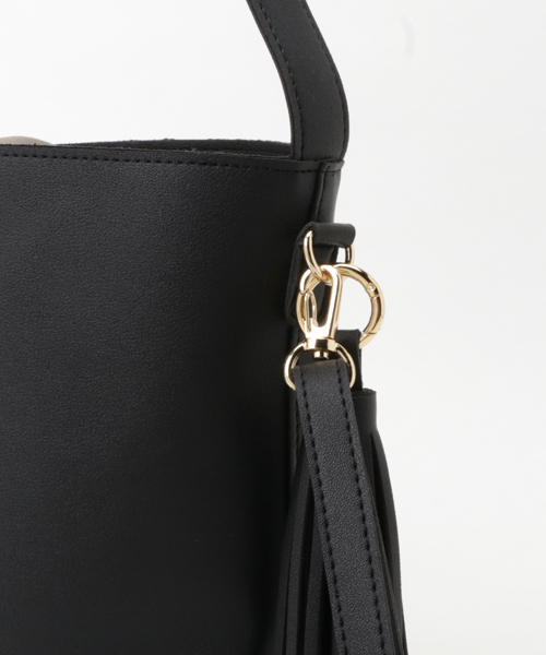 ottilie（オティーリエ）の「フリンジ付バケットBAG（ハンドバッグ・レディース・ブラック/ネイビー/ブラウン・FREE）」の7枚目の写真