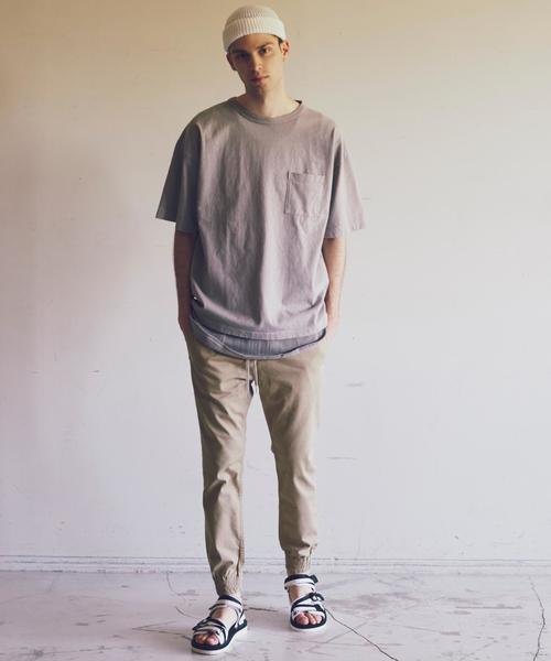 MONKEY TIME（モンキータイム）の「＜monkey time＞  ST/TWL SKINNY JOGGER/ジョガーパンツ ◆（その他パンツ・メンズ・ダークグレー/ベージュ・LARGE/MEDIUM/SMALL）」の8枚目の写真