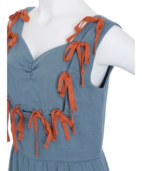 merry jenny（メリージェニー）の「りぼんオールインワン（ワンピース・レディース・オフホワイト/ブルー/ブラック・FREE）」の12枚目の写真