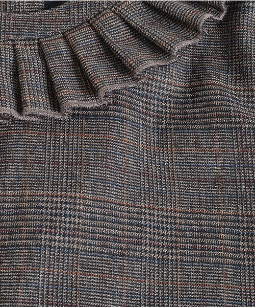 MERLOT（メルロー）の「ピエロ襟チェック柄ブラウス7114（シャツ/ブラウス・レディース・ホワイト/ブラウン/グレー・FREE）」の13枚目の写真