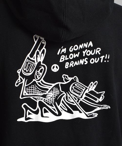 JUNGLES（ジャングルス）の「JUNGLES/ジャングルス MAKE LOVE NOT WAR HOODIE（パーカー・メンズ・ブラック・L/M/S/XL）」の6枚目の写真