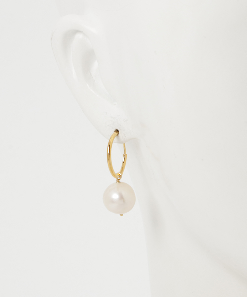un dix cors（アンディコール）の「一粒パールイヤリング（イヤリング・レディース・ゴールド・ﾌﾘ-）」の2枚目の写真