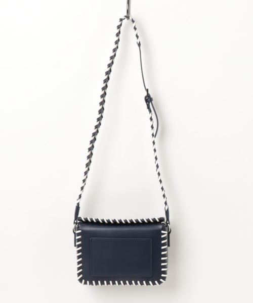 Casselini（キャセリーニ）の「【Le Vernis（ルベルニ）】かがりポシェット（ハンドバッグ・レディース・ホワイト/ネイビー・ﾌﾘ-）」の3枚目の写真