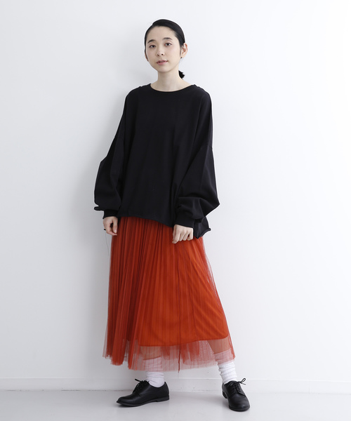 MERLOT(メルロー)の「ビッグシルエットドルマントレーナー1198(スウェット・レディース・ライトブルー/ブラック/オレンジ/ピンク/オフホワイト/レッド/キャメル/グリーン/ブルー・FREE)」の20枚目の写真