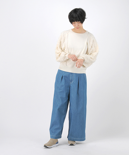 Ne-net（ネネット）の「ライトオンスデニム（デニムパンツ・レディース・ブルー/ネイビー・01/02）」の4枚目の写真