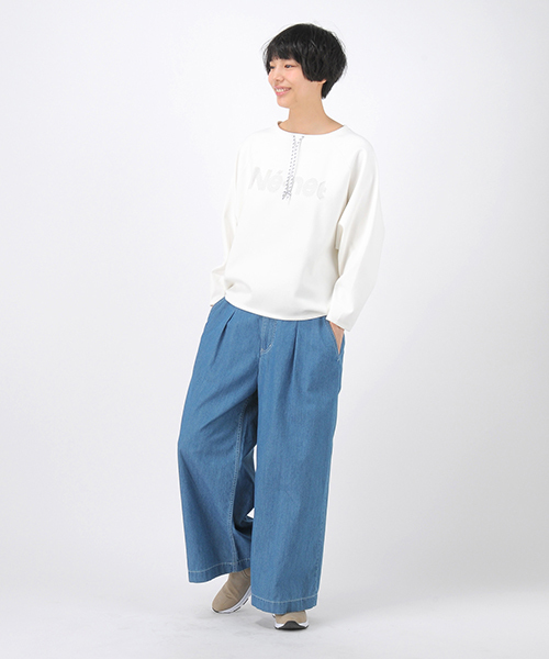 Ne-net（ネネット）の「ライトオンスデニム（デニムパンツ・レディース・ブルー/ネイビー・01/02）」の5枚目の写真