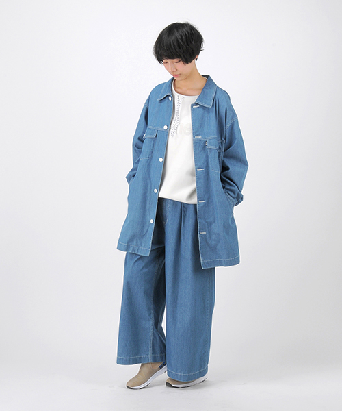 Ne-net（ネネット）の「ライトオンスデニム（デニムパンツ・レディース・ブルー/ネイビー・01/02）」の9枚目の写真