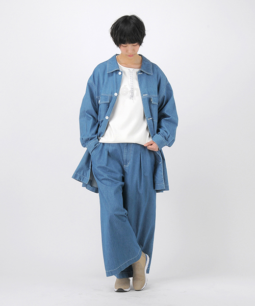 Ne-net（ネネット）の「ライトオンスデニム（デニムパンツ・レディース・ブルー/ネイビー・01/02）」の10枚目の写真