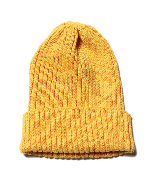 BEAMS PLUS(ビームスプラス)の「BEAMS PLUS / コットンリネンワッチキャップ(ニットキャップ/ビーニー・メンズ・オフホワイト/オリーブドラブ/ネイビー/ロイヤルブルー/イエロー/レッド・ONE SIZE)」の5枚目の写真
