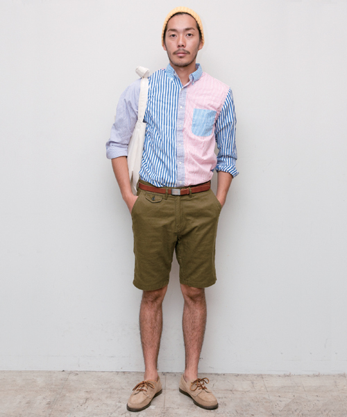 BEAMS PLUS(ビームスプラス)の「BEAMS PLUS / コットンリネンワッチキャップ(ニットキャップ/ビーニー・メンズ・オフホワイト/オリーブドラブ/ネイビー/ロイヤルブルー/イエロー/レッド・ONE SIZE)」の8枚目の写真