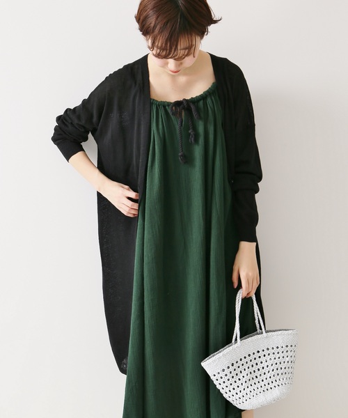 plage（プラージュ）の「BOMBAY ロングカーディガン◆（Tシャツ/カットソー・レディース・ブラック/キャメル・FREE）」の11枚目の写真